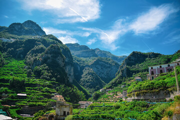Fototapeta na wymiar Beautiful View in Italy, Amalfi Coast
