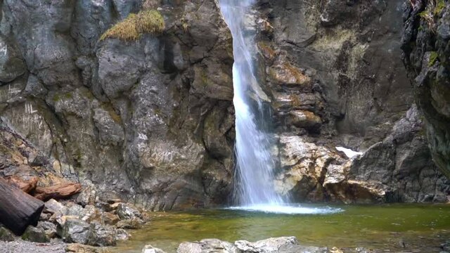 waterfall in the mountains