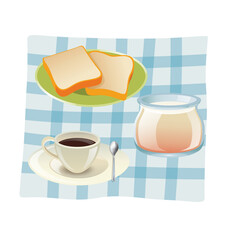 breakfast bread tea and jam