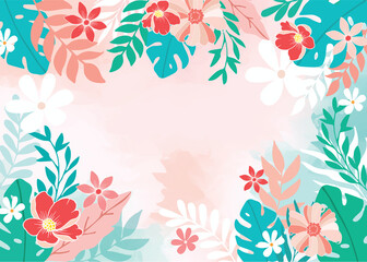 flower background for design. Vector design templates in simple modern style with copy space for text, flowers and leaves - wedding invitation backgrounds and frames, social media stories wallpapers.