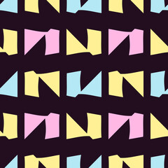 Seamless pattern with colorful geometric elements.