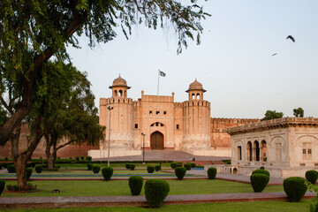 Lahore, Punjab, Pakistan. April 10, 2021. Lahore Fort at the heart of Lahore.