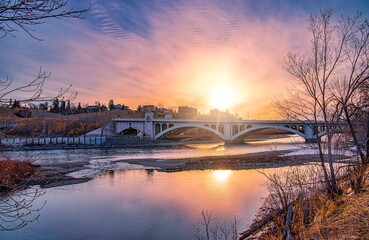 Sunrise Over The Bow River