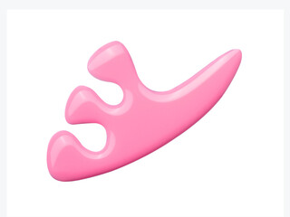 Blot of pink nail polish isolated on white