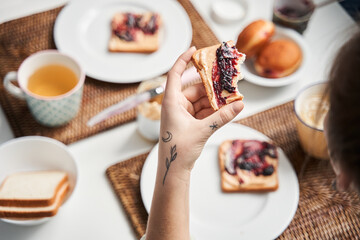 Couple eating together at the romantic atmosphere
