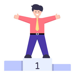 
Avatar on ranking possum denoting concept of successful businessman 

