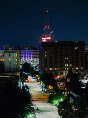 Naklejka premium Downtown Houston Bike riders