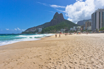 Fototapeta na wymiar Rio de Janeiro, Ipanema beach view, Brazil, South America