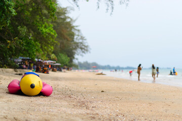 Banana boat on the beach