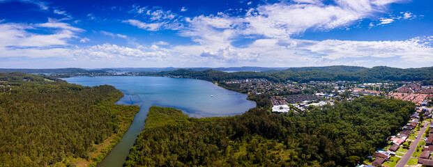 Aerial drone view Kincumber New South Wales Australia