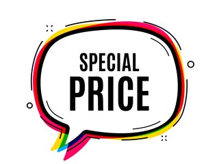 Special price symbol. Speech bubble vector banner. Sale sign. Advertising Discounts symbol. Thought or dialogue speech balloon shape. Special price chat think bubble. Infographic cloud message. Vector