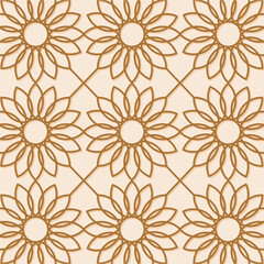 Arabesque. Floral pattern background. Hindu ethnic wallpaper - Vector