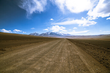Fototapeta na wymiar Road to the sky. Atacama Desert.