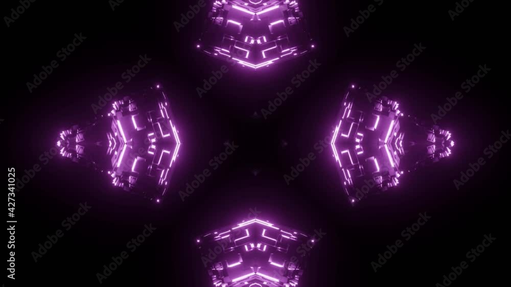 Aufkleber a 3d rendering of abstract fractal multicolored background with crossing circles and ovals