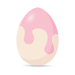 Isolated colorful decorated easter egg. Easter season. Spring time - Vector