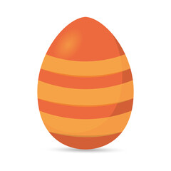 Isolated colorful decorated easter egg. Easter season. Spring time - Vector