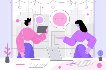 businesspeople discussing during meeting online communication teammwork concept