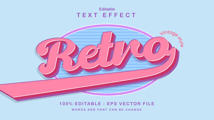 Cute retro and vintage text effect style