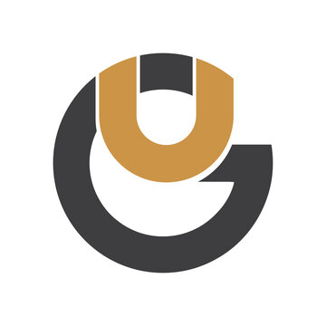 Initial ug letter logo vector template design. Linked letter gu logo design.