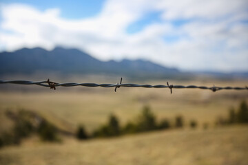 Barbwire and a view 