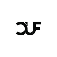 cuf letter original monogram logo design
