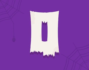 Q vector number horror zombie, fairy ghost font