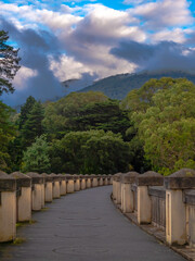 Storm Clouds Over Dam Wall vert