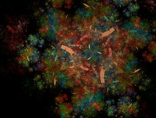 Imaginatory fractal background generated Image