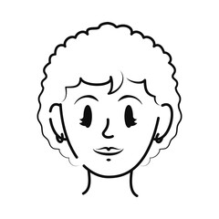 afro woman face