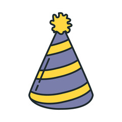 striped birthday hat