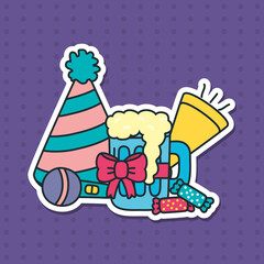 birthday hat illustration