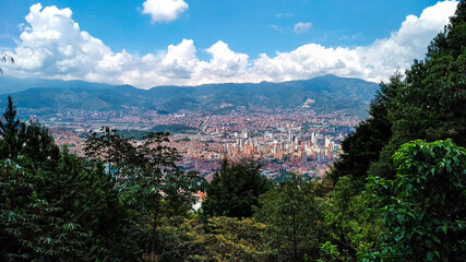 panorama of the mountains in the summer