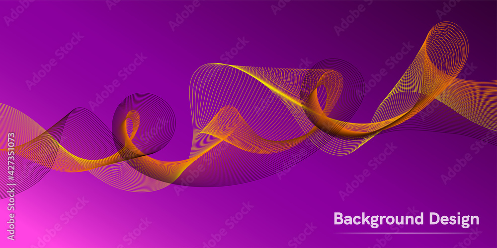 Aufkleber the wave of the many-colored lines. creative line art. vector illustration eps 10. design elements c