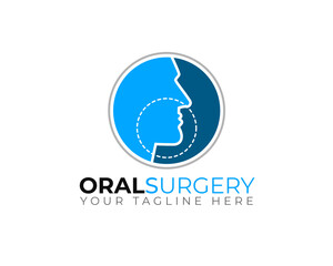 oral surgery round emblem logo template