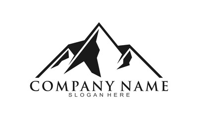 Volcano elegant vector logo