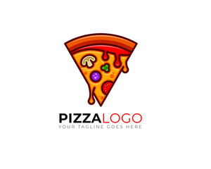 pizza slice illustration looks so delicious as picturemark logo 