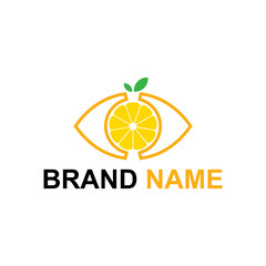 lemon abstract eye logo icon