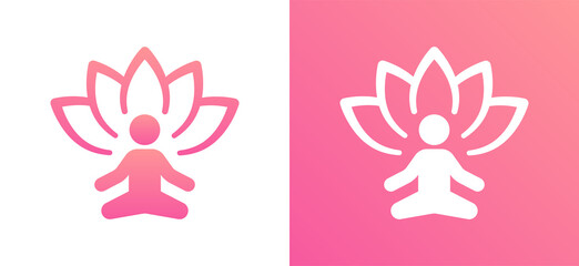 Lotus flower sign wellness, spa and yoga. Vector Illustration.