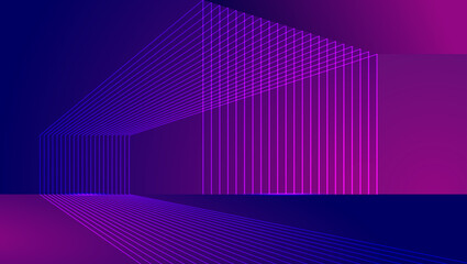 Neon line construction extension space technology sense spatial sense vector background