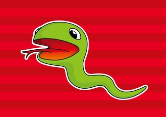 怖くない！ ほのぼのヘビのイラスト