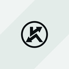 Letter K logo in a modern style for Business