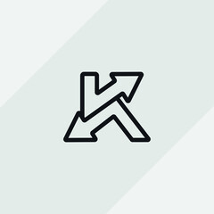 Letter K logo in a modern style for Business