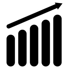 Stock market icon on white background