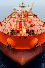 The oil tanker in the high sea
