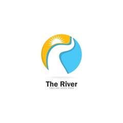 River Logo Template vector icon illustration