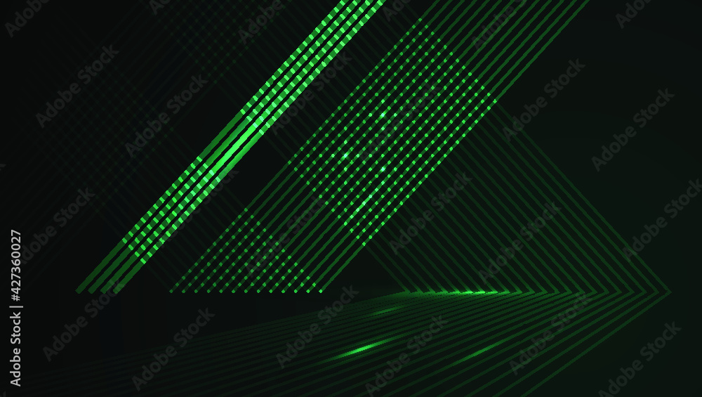 Poster green lines crisscross constructing space texture background