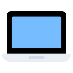 A flat design, icon of laptop