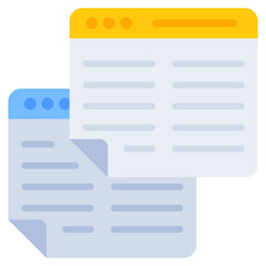 A flat design, icon of documents