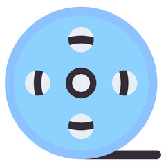 A flat design, icon of movie reel