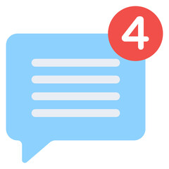 Obraz premium A flat design, icon of new message